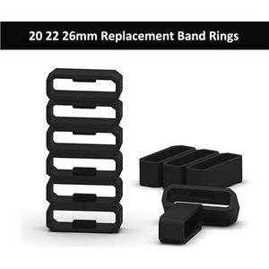 20Mm 22Mm 26Mm Zachte Siliconen Ringen Fastener Ringen Veiligheid Loop Voor Garmin Fenix 5 5X 5S 6 6S 6X Pro Siliconen Vervanging Band