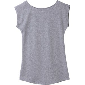 Meisjes vrouwen Hals Mouwloos Lange T-Shirts Modal Tops Basic Effen Wit Zwart Blauw Grijs Tee Shirt