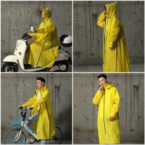 Eva Regenjas Vrouwen/Mannen Rits Hooded Poncho Motorfiets Regenkleding Lange Stijl Wandelen Poncho Milieu Regen Jas