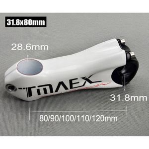 TMAEX Full Carbon Wit Glossy Carbon Fiber Mtb Stuurpen/Road Fiets Carbon Stuurpen Fietsen Stuur 10 Graden Fiets onderdelen
