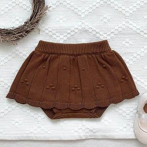 Herfst Winter Mooie Breien Rok Shorts Kids Breien Pp Shorts Dieptepunt Prinses Geplooide Rokken Baby Meisjes Shorts