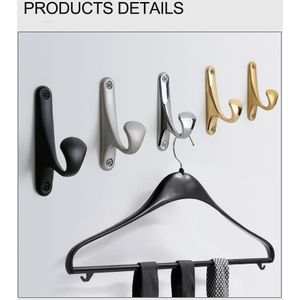 1 Stuks Nail Boor Kleding Kleerhanger Haak Zinklegering Robehaak Chroom Wand Hanger Houder Haak Badkamer Accessoires