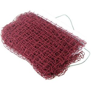 Standaard Professionele Training Vierkante Mesh Gevlochten Badminton Net Dark Red