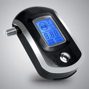 Voor Professionele Digitale Adem Alcohol Tester Blaastest Met Lcd Dispaly Met 5 Mondstukken AT6000