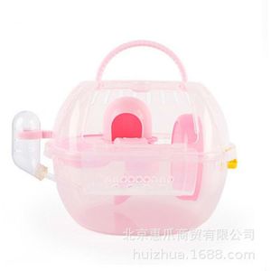 Hamster Huis Kooi Draagbare Hamsterkooi Transparante Plastic Muis Huis-Uitgerust Accessoires Hamster Stijl MJ1012