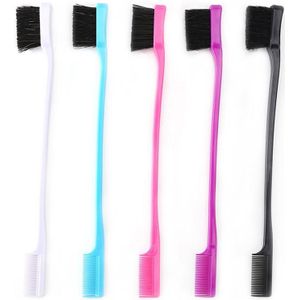 1/3Pcs Dubbelzijdig Rand Borstels Haar Kam Hair Styling Kappers Salon Hair Kam Borstels Kappers Gereedschap willekeurige Kleur
