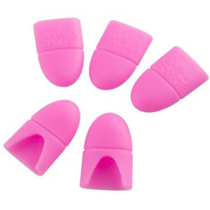 5Pcs Nail Art Uv Gel Polish Remover Wrap Siliconen Elastische Soak Off Caps Manicure Rubber Schoonmaken Ontvetter Herbruikbare Vernis tool