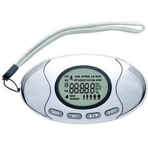 Stappenteller Met Fat Analyzer 2 In 1 Lichaamsvet Meting Stap Teller Telling Afstand Calorie Count Klok & Alarm Vet tester