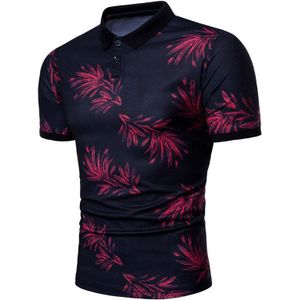 Zomer Kleding Polo Shirt Solid Casual Blad Afdrukken Polo Homme Voor Mannen Katoen Slim Fit T-shirt tops Xxxl