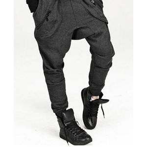 Mannen Hiphop Casual Broek Joggingbroek zwart Casual Elastische Hoge Straat baggy Broek Broek Mannen