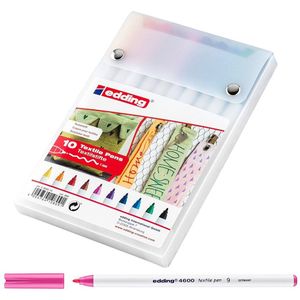 Edding Textiel Pennen Textilstifte 1Mm Tip 10 Kleuren, Pak Van 10, textiel Marker Pen Diy Ambachten T-shirt Pigment Schilderij Pen