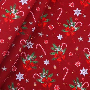 50*145Cm Kerst Patroon Polyester Katoen Patchwor Gedrukt Voor Tissue Kids Home Textiel Voor Naaien Pop Jurk gordijn