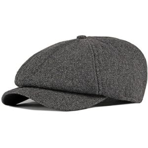 Sleckton Mens Krantenjongenspet Warme Winter Hoeden Voor Mannen Tweed Baretten Retro Achthoekige Hoed Vader Hoeden Peaky blinder