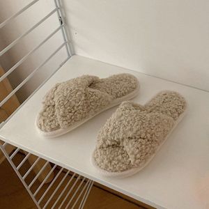 Winter Harige Thuis Slippers Voor Vrouwen Bont Slides Faux Wol Indoor Pluche Slippers Dames Huis Schoenen Vrouw Fuzzy Slippers Vrouwen