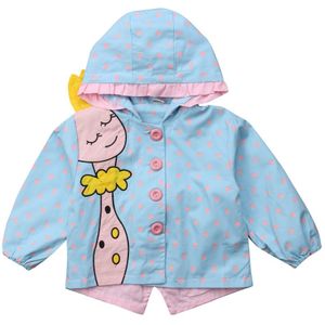 Peuter Baby Meisje 3 M-3 T Kinderen Hooded Uitloper Jas Jas Overjas Bloemen Regenjas Top