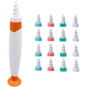 Oor Reiniger Met 16 Vervanging Heads Zuignap Spiraal Oorsmeer Removal Tool Set K1KB