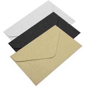 100Pc Klassieke Wit Zwart Kraft Blank Mini Papier Venster Enveloppen Huwelijksuitnodiging Envelop Cadeau Envelop