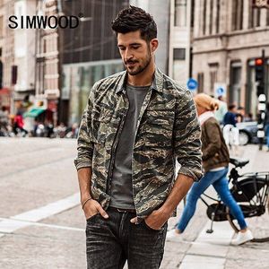 Simwood Jas Aankomst Herfst Denim Jasje Mannen Bovenkleding Mode Toevallige Camouflage Jassen Slim Fit 100% Katoen NK017012