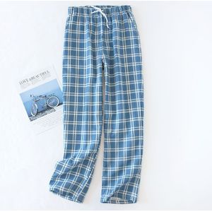 Mannen Katoen Gaas Broek Gebreide Slaap Broek Heren Plaid Pyjamabroek Bottoms Nachtkleding Pyjama Voor Mannen Homewear Pijama Hombre