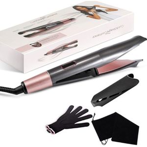 2 In 1 Stijltang Stijltang Iron Krultang Toermalijn Keramische Twisted Flat Iron Voor Hair Styling Stijltang Iron