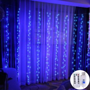 300LED Licht Snaar USB Afstandsbediening Koper Gordijn Licht Kerst Dag Slaapkamer Kamer Layout Lantaarn