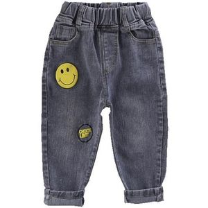 Kinderen Jeans Baby Zwarte Jeans Leuke Print Retro Jeans Kids Kinderkleding Comfortabele Elastische Band