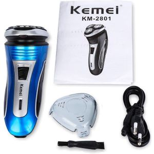 Kemei Elektrische Scheerapparaat Mannen Baard Trimmer Clipper Haar Scheren Machine Professionele Gezicht Mens Triple Blade Oplaadbare Scheermes