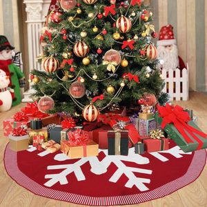 Collectie Kerstboom Rok Snowflake Print Gebreide Boom Rok Kerstversiering