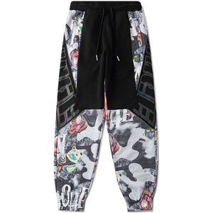 Lindsey Seader Kleur Blok Patchwork Broek Reflectie Streetwear Heren Hip Hop Hipster Harajuku Casual Dikker Katoenen Broek