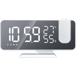 Led Screen Projectie Wekker Radio Weersverwachting Klok Thermo-Hygrometer Digitale Klok Moderne Desktop Decoratie