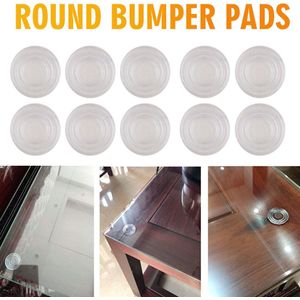 50 Stuks Glazen Tafel Top Bumpers Kleine Clear Hardware Schroefdraad Thuis Ronde Meubels Pads Gebruik Anti Slip Zachte Kast deur