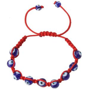 Lucky Eye Turkse Evil Eye Bead Gevlochten Armband Zwart Blauw Rood Touw Ketting Armband Verstelbare Voor Vrouwen Meisjes Handgemaakte Sieraden