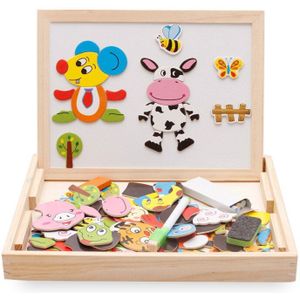 1Set 100 + Stuk Houten Magnetische Puzzel Dieren/Boerderij/Bos/Cartoon/Zodiac 5 Stijlen Van tekentafel Educatief Speelgoed Voor Kinderen