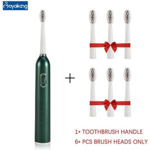 Boyakang Ultrasone Elektrische Tandenborstel 5 Reiniging Modes Slimme Timing IPX7 Waterdicht Dupont Haren Draadloze Opladen Volwassen
