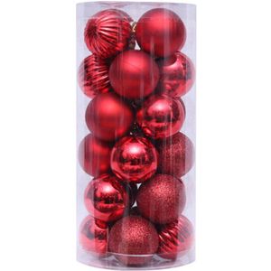 24Pcs 4cm Goud Roze Champagne Rood Metallic Kerst Ballen Decor Kerstboom Ballen Xmas Decor voor Thuis Noel Jaar