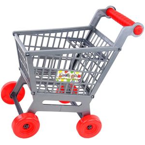 Simulatie Grijs Plastic Winkelen Trolley Winkelwagen Kinderen Rollenspel Keuken Speelgoed