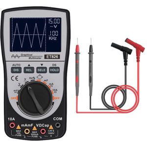 ET826 Ligent 2 In 1 Digitale Opslag Scopemeter Multimeter 4 4000 Telt 20Khz Een Sleutel Auto Oscilloscoop Tester