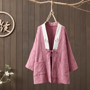 Vrouw Traditiona Chinese Stijl Kleding Vest Vrouwen Shirt Vintage Borduurwerk Jassen En Jassen Met Zakken Oosterse Top