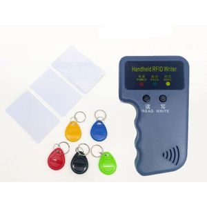 Handheld 125 Khz EM4100 TK4100 Rfid Copier Schrijver Duplicator Programmeur Reader + 5 Pcs EM4305 T5577 Herschrijfbare Id Keyfobs Tags