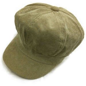 Corduroy Krantenverkoper Caps Unisex Solid Warme Herfst Winter Mode Schilder Cap Vrouwen Mannen Vintage Achthoekige Cap Toevallige Baret