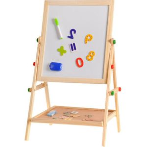 Houten Tekening Schoolbord Whiteboard Dubbelzijdig Verstelbare Schildersezel Schilderen Speelgoed Vroege Onderwijs Leren Speelgoed Voor Kinderen Kids