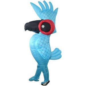 Blow-up opblaasbare pak volwassen grootte papegaai kostuum voor halloween
