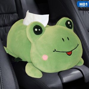 Mooie Aap Kikker Hoofdsteun Kussen Servet Papier Houder Auto Interieur Ornament Leuke Pluche Dieren Auto Armsteun Tissue Doos