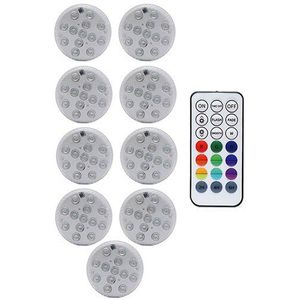 Rf Remote 13 Led Rgb Submersible Licht 16 Kleuren Onderwater Verlichting Zwembad Decoratieve Verlichting Met Magneet &amp; Zuig cup