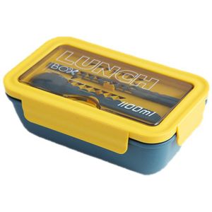 1100Ml Magnetron Lunchbox Met Lepel Lekvrije Bento Box Grote Capaciteit Voedsel Container Bpa Gratis