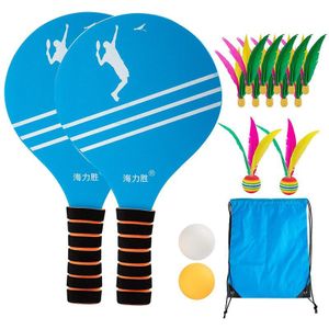 2 Cricket Bat + 2 Ping-Pong Bal + 12 Shuttle + 1 Bag Outdoor Sport Entertainment Racket Volwassen kinderen Cricket