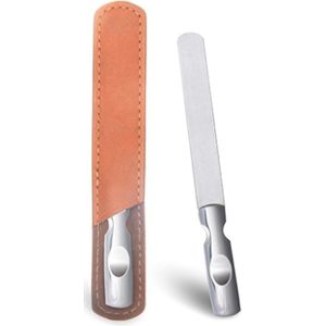 Nagelvijlen Rvs Dubbelzijdig Nail Filer Met Anti-Slip Handvat Metal Nail File Manicure Pedicure Tool Voor nail