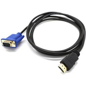 1M Hdmi Naar Vga D-SUB Male Video Adapter Kabel Lead Voor Hdtv Pc Computer Monitor