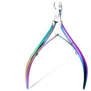Rvs Nail Cuticle Schaar Manicure Pedicure Gereedschap Regenboog Dode Huid Remover Schaar Nipper Clipper Nail Tool