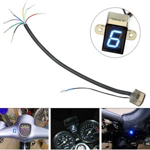 Motorcycle Gear Display Universal Blauwe Kleur Digitale Gear Indicator Motorcycle Licht Neutrale Weergave Schakelversteller Sensor